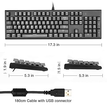 VELOCIFIRE M104 Mac Layout Mechanical Keyboard, 104-Key Full Size Mechanical Keyboard with Tactile Brown Switch, and LED White Backlit, Compatible with Mac (Black) Visit the VELOCIFIRE Store