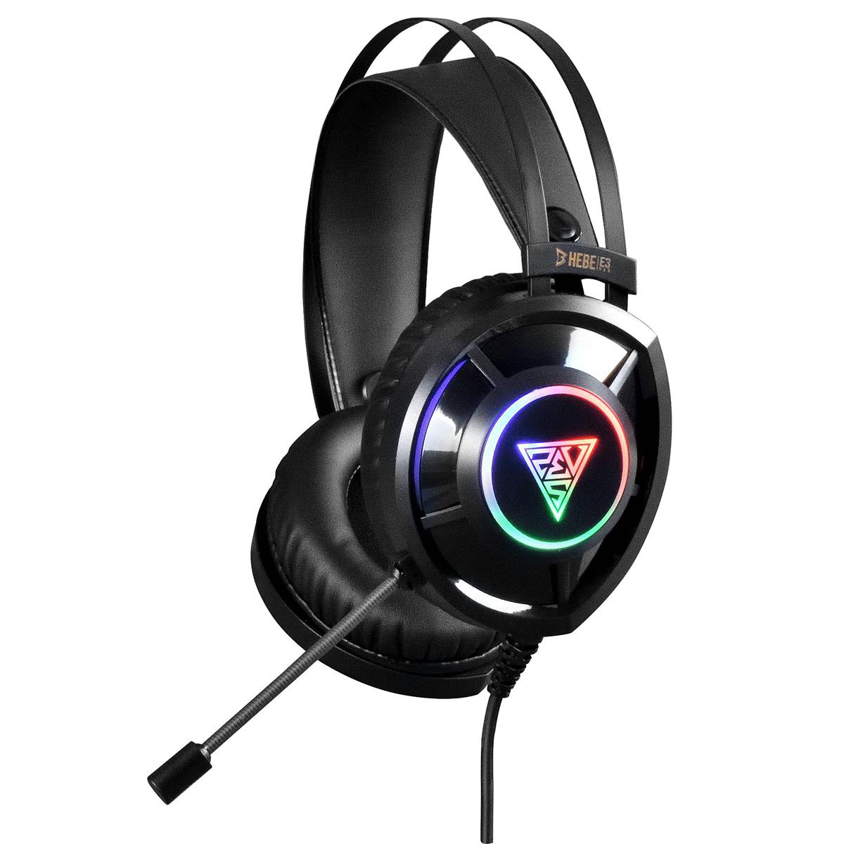 HEBE M3 - Gaming Headset with RGB Stream Lighting - Earcup Facade Design - Large 50mm Speakers - USB - Compatible to Hera 2021(GD-HEBE M3) Visit the GAMDIAS Store