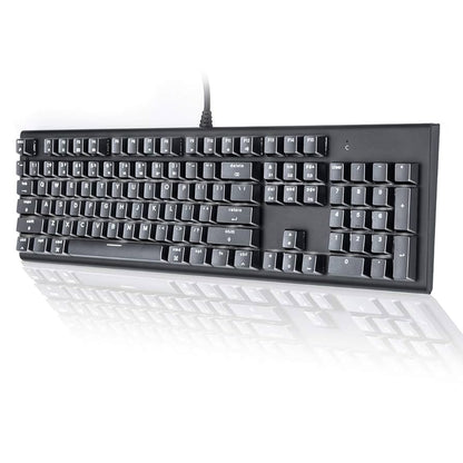 VELOCIFIRE M104 Mac Layout Mechanical Keyboard, 104-Key Full Size Mechanical Keyboard with Tactile Brown Switch, and LED White Backlit, Compatible with Mac (Black) Visit the VELOCIFIRE Store