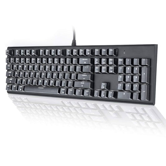 VELOCIFIRE M104 Mac Layout Mechanical Keyboard, 104-Key Full Size Mechanical Keyboard with Tactile Brown Switch, and LED White Backlit, Compatible with Mac (Black) Visit the VELOCIFIRE Store